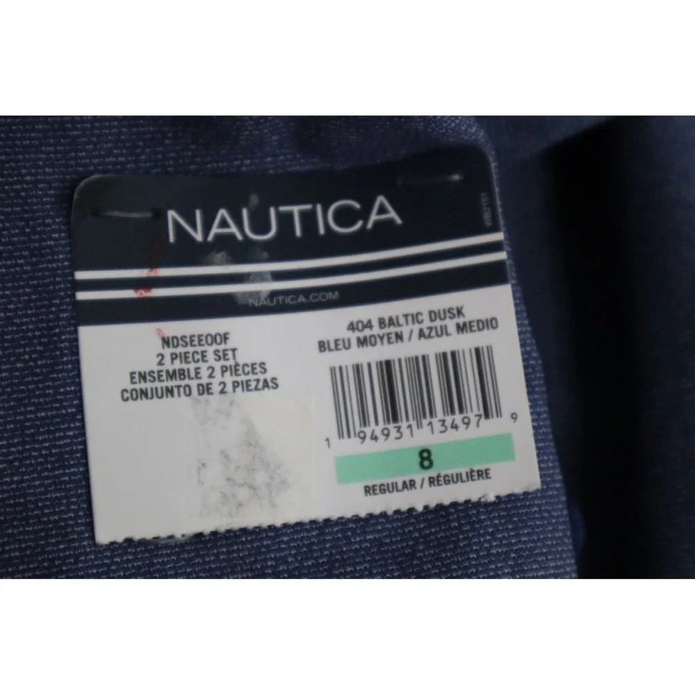 Nautica Big Boys 2-piece. Micro-Texture Suit -‎ Dark Blue - Size 8